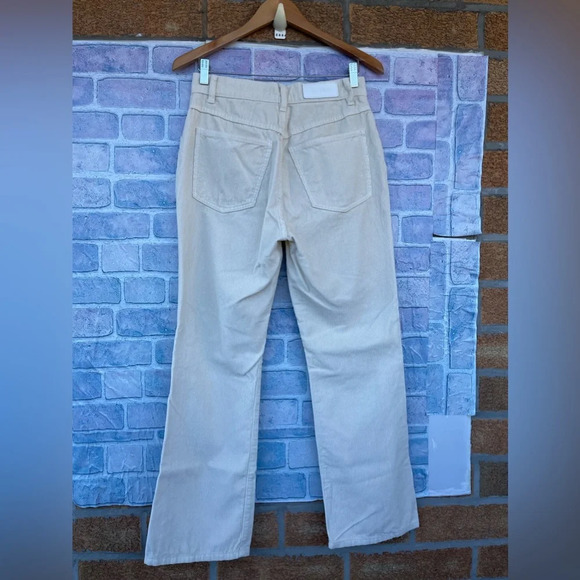 Re/Done 70s Pocket Loose Flare Corduroy Pants in Vintage Ivory Size 28 - Picture 10 of 16